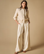 Chaqueta con bordados florales y cuello alto para mujer - Crudo 34_621H014_CRU110604_5