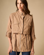 Chaqueta utility con cinturón ajustable para mujer - Café 34_621H017_CAF171319_0
