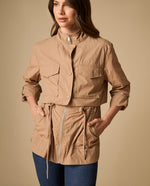 Chaqueta utility con cinturón ajustable para mujer - Café 34_621H017_CAF171319_3