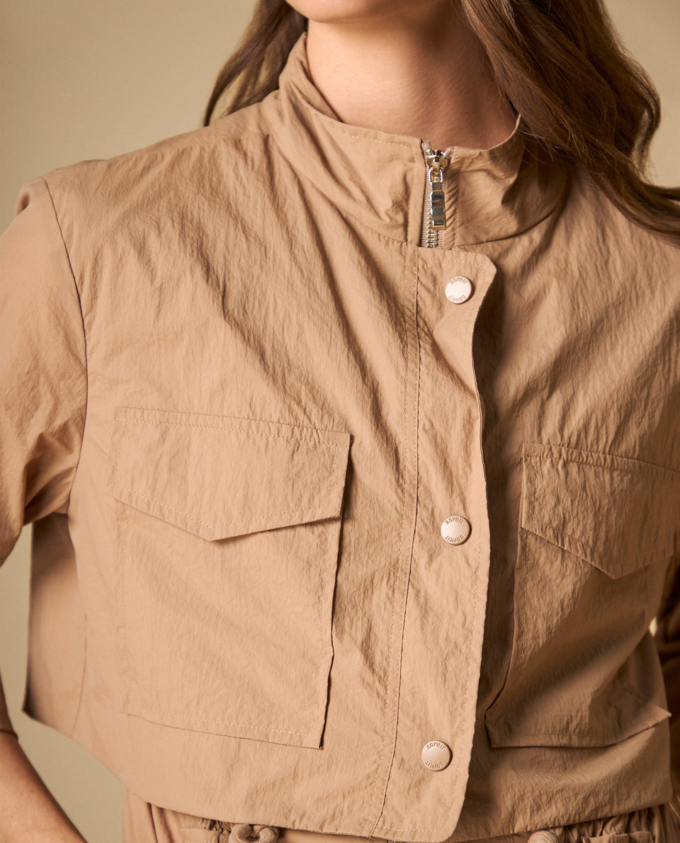 Chaqueta utility con cinturón ajustable para mujer - Café 34_621H017_CAF171319_4
