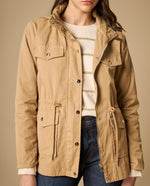 Chaqueta tipo parka con capucha y múltiples bolsillos para mujer - Café 34_621H230_CAF181017_3