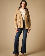 Chaqueta tipo parka con capucha y múltiples bolsillos para mujer - Café 34_621H230_CAF181017_5