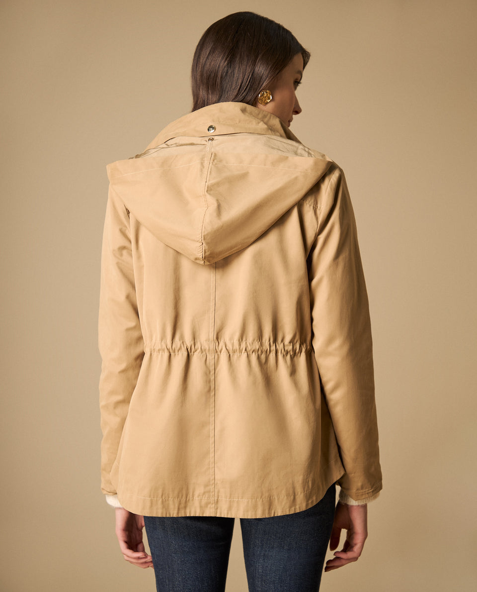 Chaqueta tipo parka con capucha y múltiples bolsillos para mujer - Café 34_621H230_CAF181017_6
