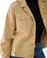 Chaqueta de diseño abierto para mujer - Caqui 34_622F001_CAQ150309_3