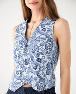 Chaleco de diseño abierto para mujer - Azul 34_622F006_AZU193933_3