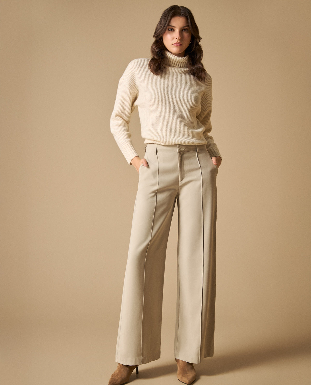 Pantalón wide leg talle alto para mujer - Gris 34_631H000_GRI146408_0