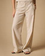 Pantalón wide leg con estampado de rayas para mujer - Crudo 34_631H002_CRU130905_3