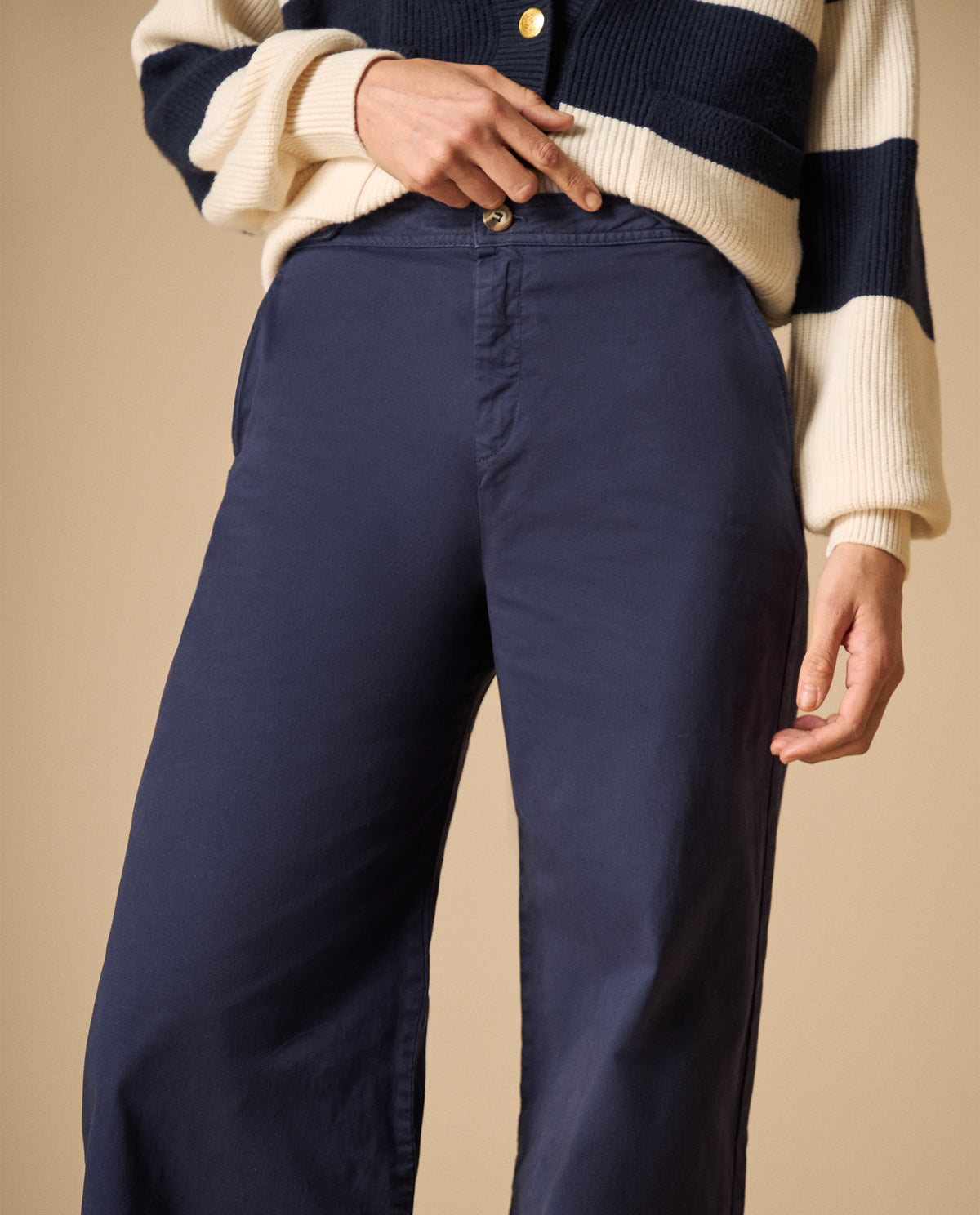 Pantalón wide leg cintura alta para mujer - Azul 34_631H004_AZU193923_4