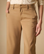 Pantalón cropped con dobladillo para mujer - Beige 34_631H005_BEI171022_4