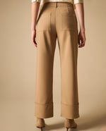Pantalón cropped con dobladillo para mujer - Beige 34_631H005_BEI171022_6