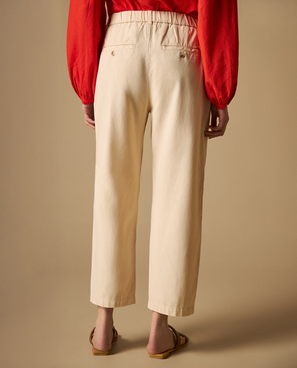 Pantalón wide leg cintura alta para mujer - Crudo 34_631H006_CRU110602_5