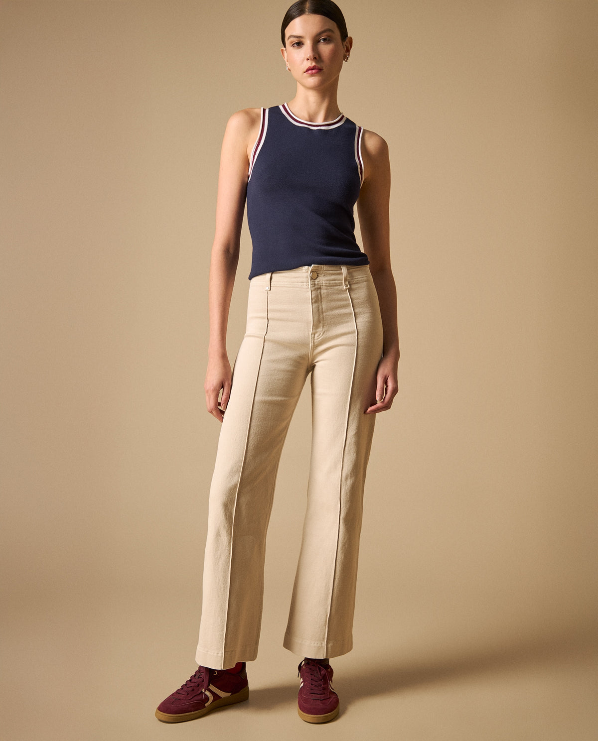 Pantalón wide leg cinco bolsillos para mujer - Crudo 34_631H013_CRU110602_0