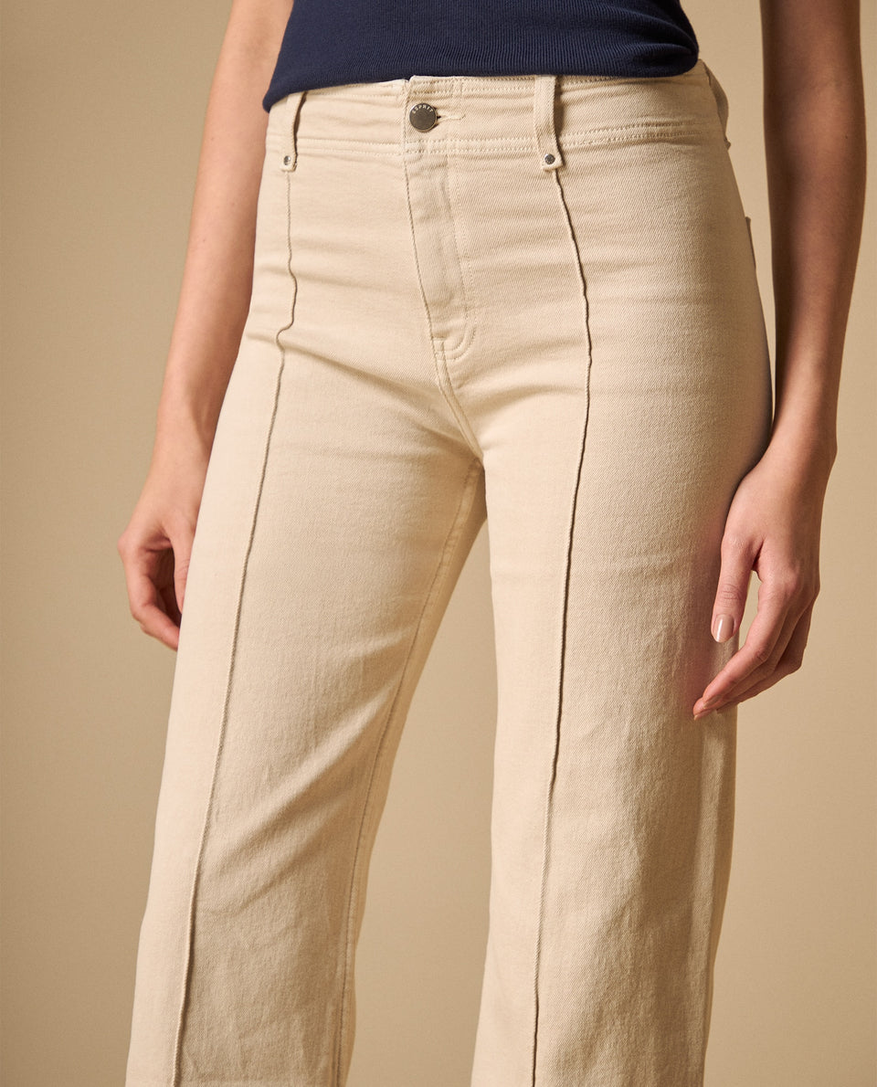Pantalón wide leg cinco bolsillos para mujer - Crudo 34_631H013_CRU110602_4