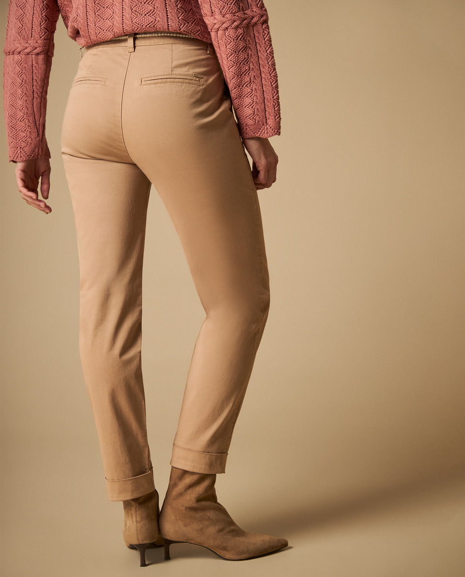 Pantalón jogger con cordón ajustable para mujer - Café 34_631H015_CAF171319_5