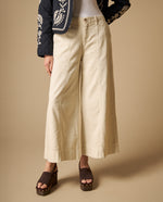 Pantalón palazzo con costuras decorativas para mujer - Crudo 34_631H018_CRU120703_3