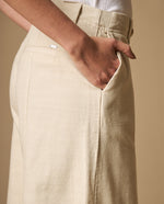 Pantalón palazzo con costuras decorativas para mujer - Crudo 34_631H018_CRU120703_4