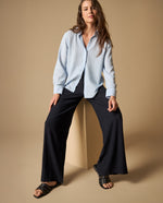 Pantalón wide leg con cordón ajustable para mujer - Azul 34_631H021_AZU193933_0
