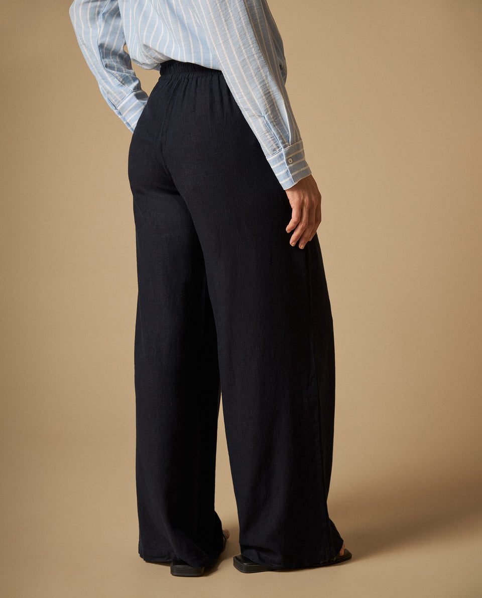 Pantalón wide leg con cordón ajustable para mujer - Azul 34_631H021_AZU193933_5