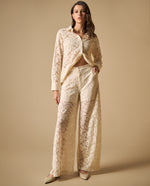 Pantalón wide leg en encaje floral completo para mujer - Crudo 34_631H200_CRU110110_7