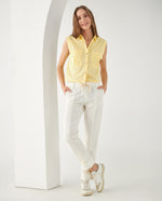 Pantalón con cortes en frente para mujer - Crudo 34_632F001_CRU110602_0