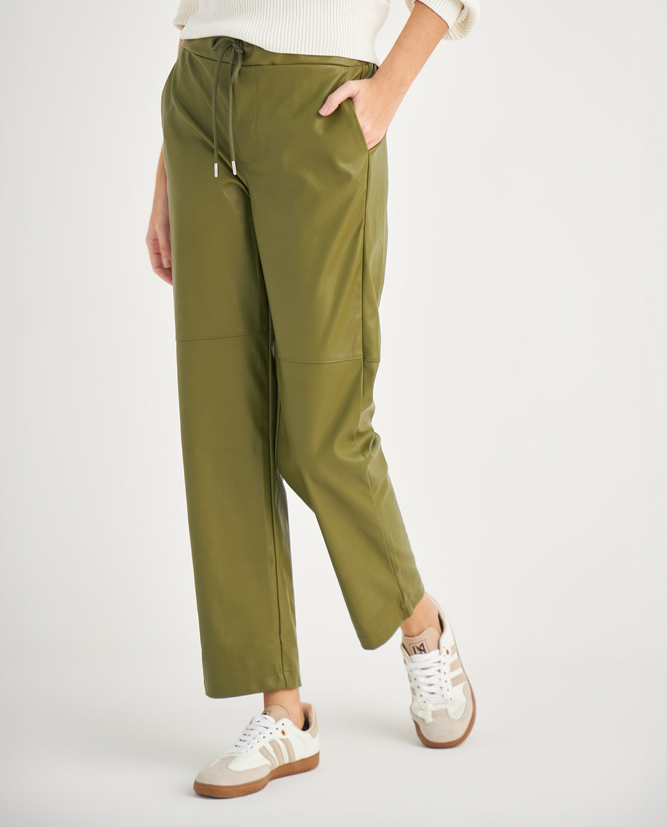 Pantalón tipo cuero para mujer - Verde 34_632F002_VER176333_3