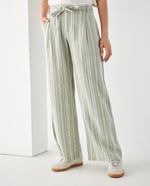 Pantalón de diseño a rayas para mujer - Verde 34_632F007_VER170115_3