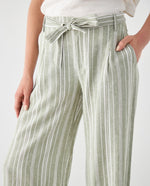 Pantalón de diseño a rayas para mujer - Verde 34_632F007_VER170115_5