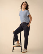 Pantalón clásico bota recta para mujer - Azul 34_635F302_AZU194042_0