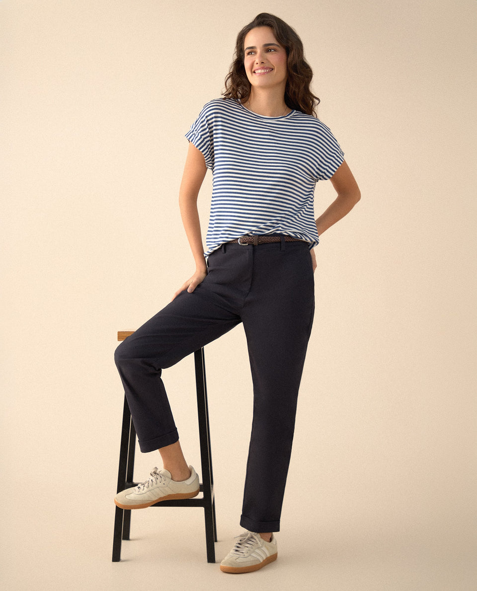 Pantalón clásico bota recta para mujer - Azul 34_635F302_AZU194042_7