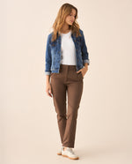 Pantalón clásico para mujer - Café 34_635F310_CAF151040_0