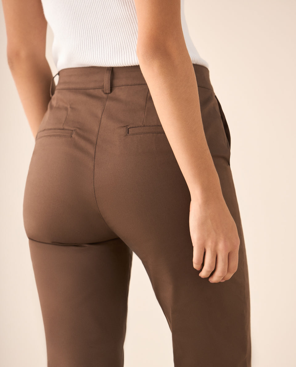 Pantalón clásico para mujer - Café 34_635F310_CAF151040_5