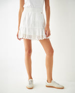 Falda con detalles tejidos para mujer - Blanco 34_641F001_BLA110601_3