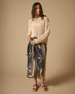 Falda midi envolvente con estampado paisley para mujer - Azul 34_641H010_AZU193922_0
