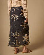 Falda midi envolvente con estampado paisley para mujer - Azul 34_641H010_AZU193922_5