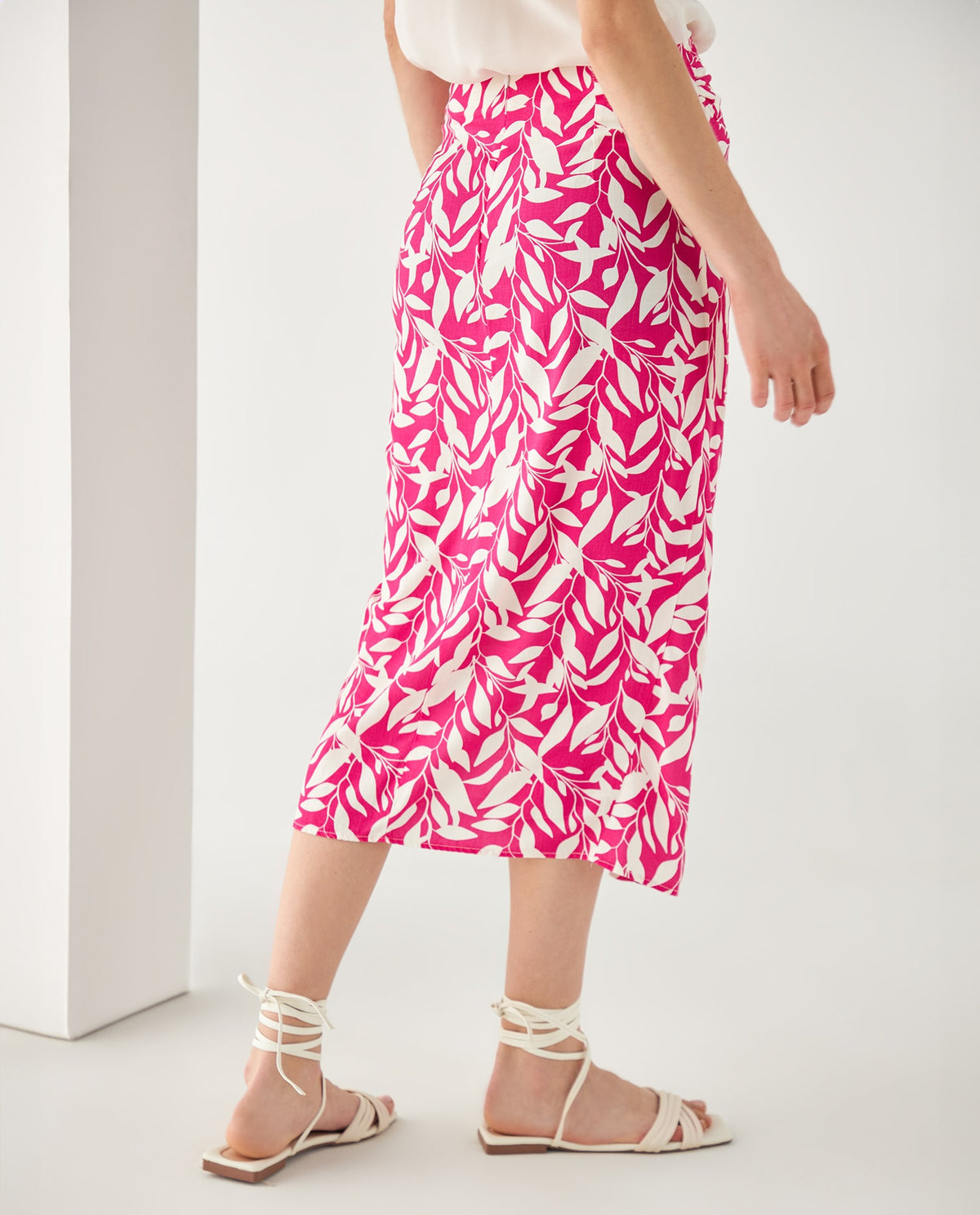 Falda midi estampada para mujer - Rosa 34_642F002_ROS172034_4