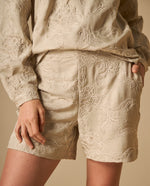 Shorts con bordados florales para mujer - Beige 34_651H005_BEI151306_3
