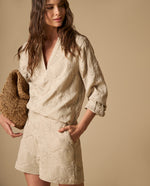 Shorts con bordados florales para mujer - Beige 34_651H005_BEI151306_5