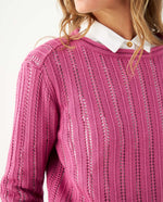 Buzo tejido de cuello redondo para mujer - Rosa 34_661F104_ROS162126_4