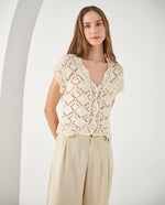 Camisa tejida para mujer - Crudo 34_662F206_CRU111001_0