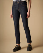 Jean recto talle alto cinco bolsillos para mujer - Azul 34_671H006_AZU193933_3