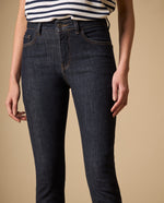 Jean recto talle alto cinco bolsillos para mujer - Azul 34_671H006_AZU193933_4