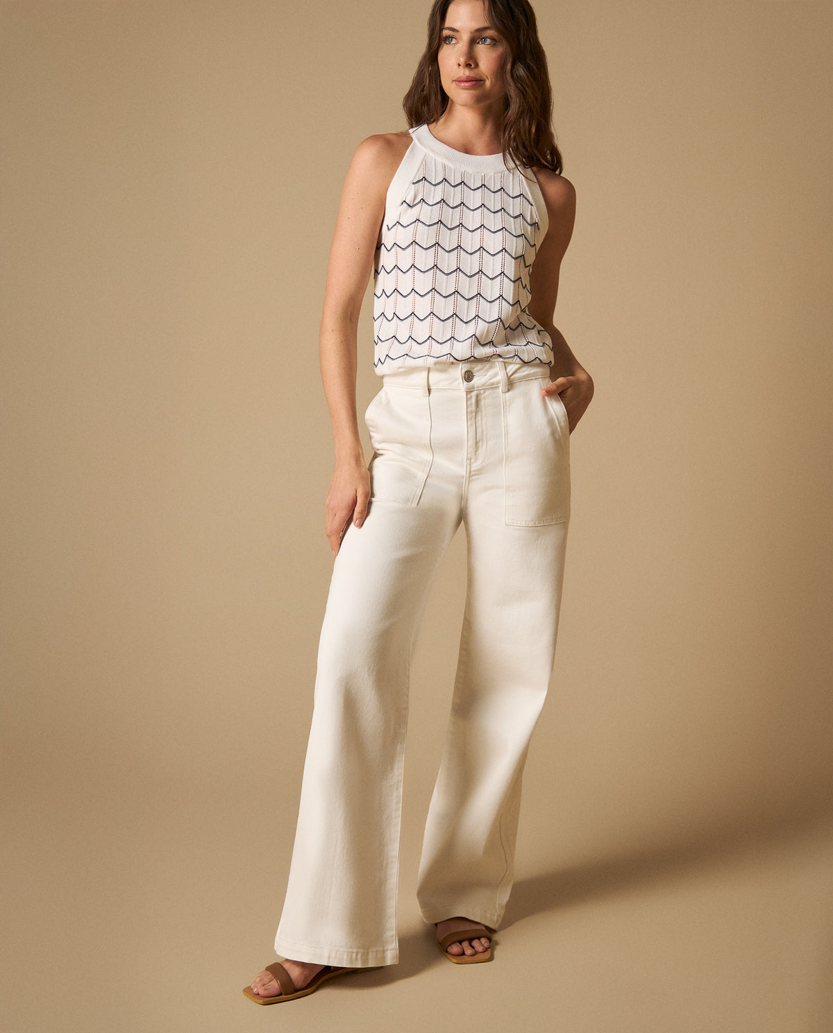 Pantalón wide leg talle alto para mujer - Blanco 34_671H030_BLA110601_0