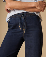 Pantalón wide leg con cintura elástica para mujer - Azul 34_671H031_AZU193933_4