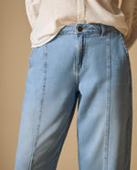 Pantalón denim wide leg cropped para mujer - Azul 34_671H033_AZU174027_4