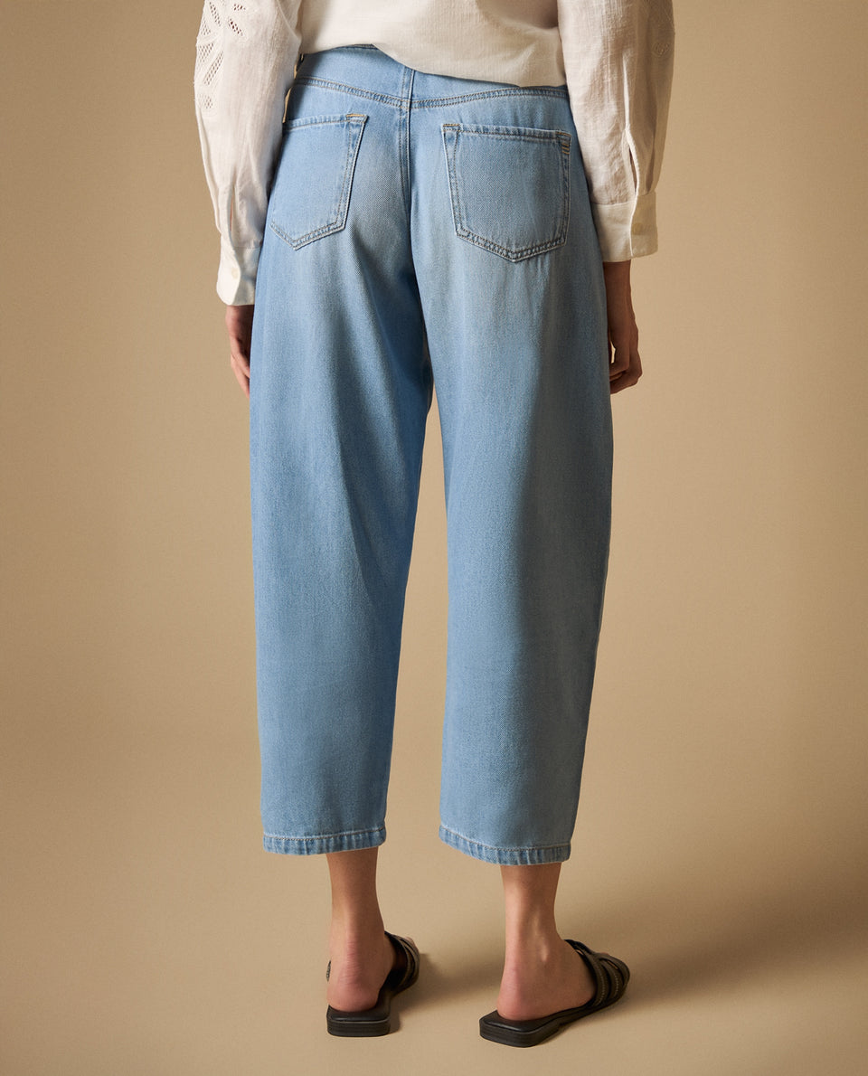 Pantalón denim wide leg cropped para mujer - Azul 34_671H033_AZU174027_5