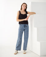 Jean con apliques de estrellas para mujer - Azul 34_672F011_AZU174027_6