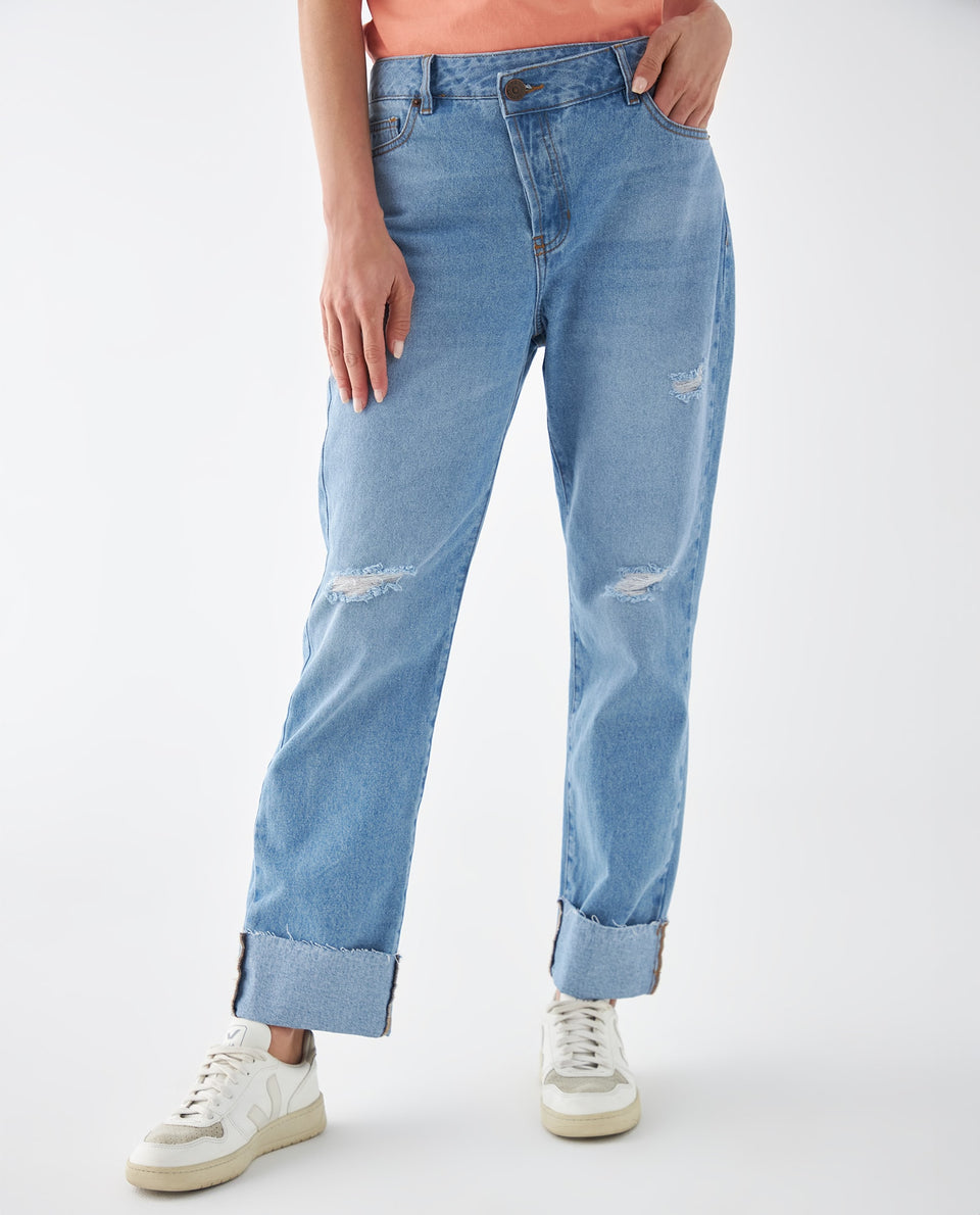 Jean con ajuste cruzado para mujer - Azul 34_672F013_AZU174027_3