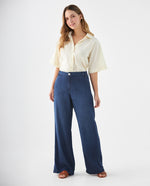Jean Wide Leg pretina elástica posterior para mujer - Azul 34_679F021_AZU193933_0