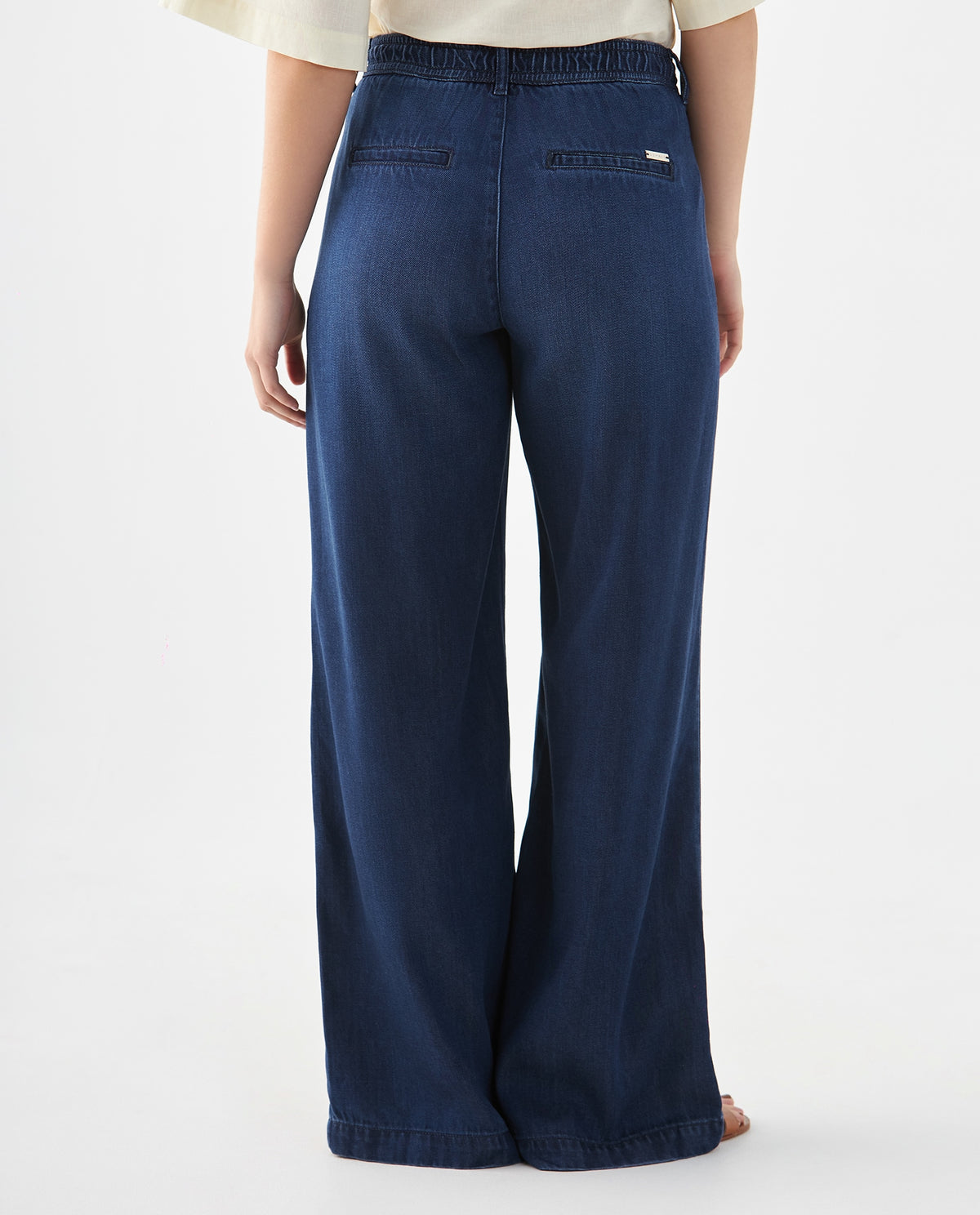 Jean Wide Leg pretina elástica posterior para mujer - Azul 34_679F021_AZU193933_4