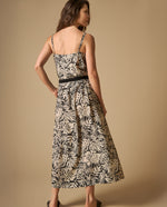 Vestido midi con tirantes y cinturón para mujer - Crudo 34_691H003_CRU130905_6